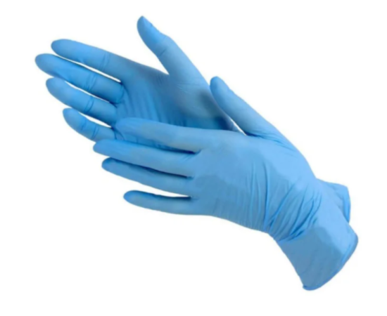 Перчатки нитрил. L Med Market голубые неопудренные,100 шт/упак,(50 пар)